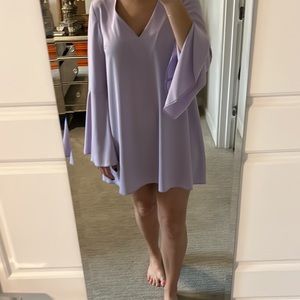 Purple dress with bell sleeve